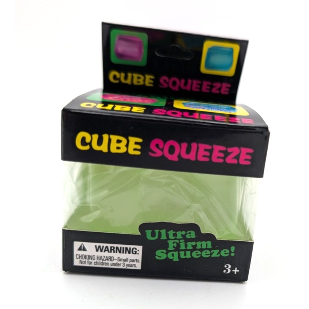 Cube Squeeze Ball Ultra firm squeeze Squish Toy, Yellow